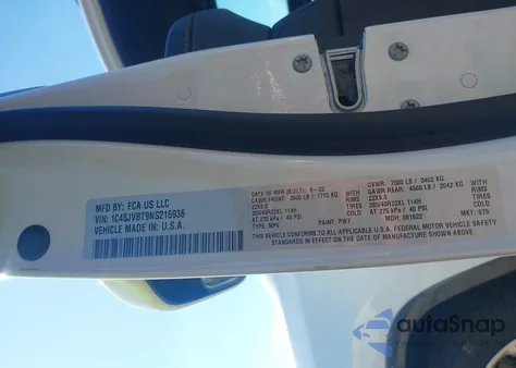 2022 Jeep Wagoneer Series Ii 4X4 from USA, damaged, VIN 1C4SJVBT9NS216936